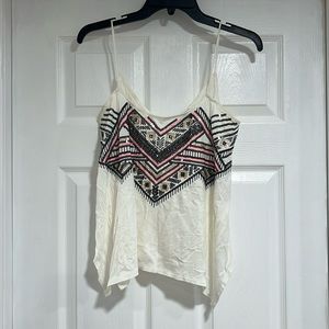 Express sequin crop top with side slits